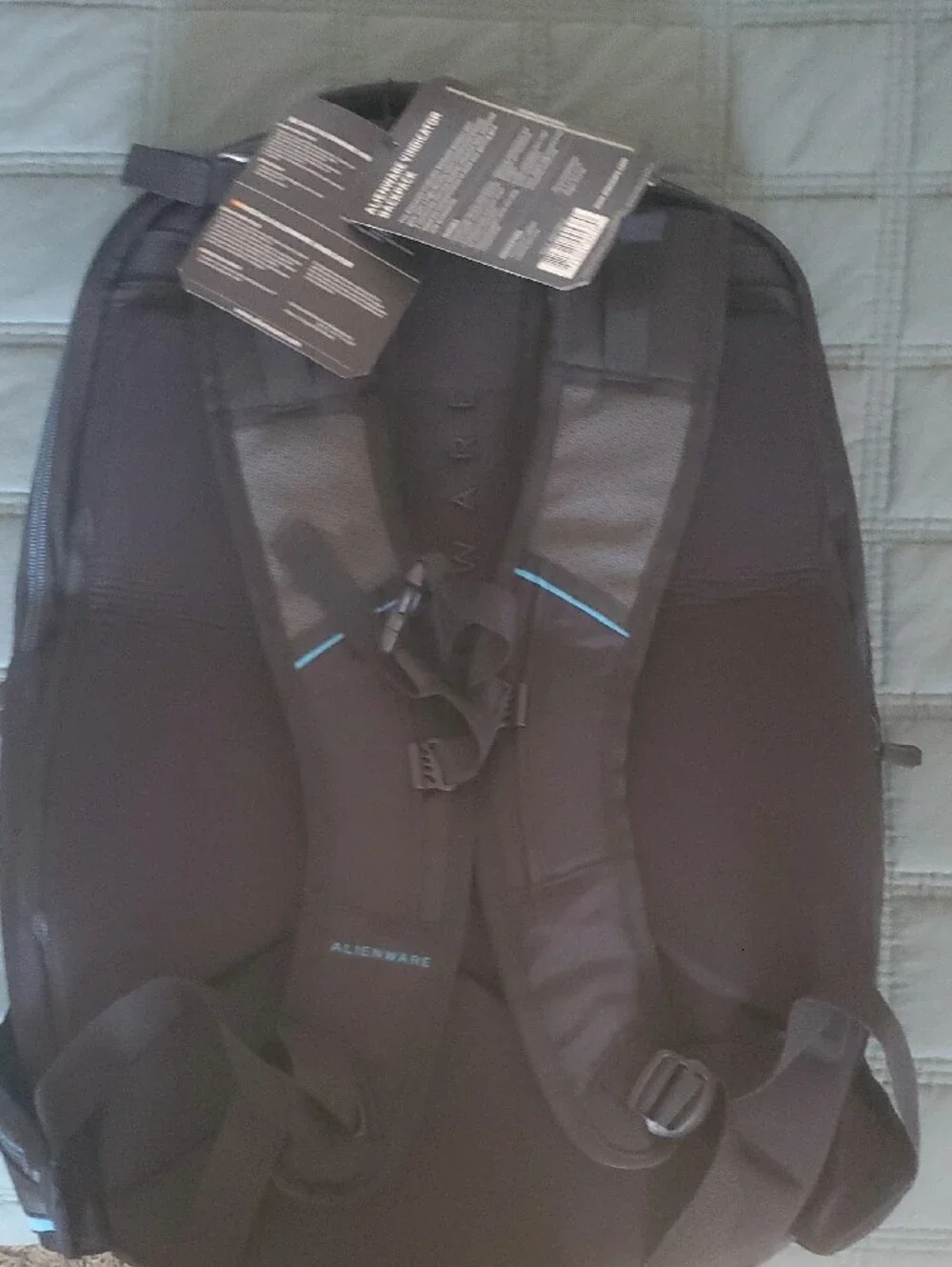 Alienware  Vindicator backpack Black Tag with White Alien Head brand new.